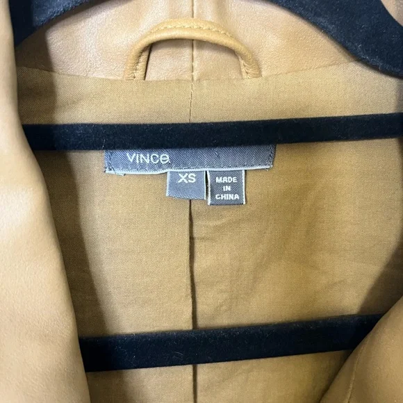 Vince NWOT Goat Leather Moto Jacket Size XS - Picture 7 of 11